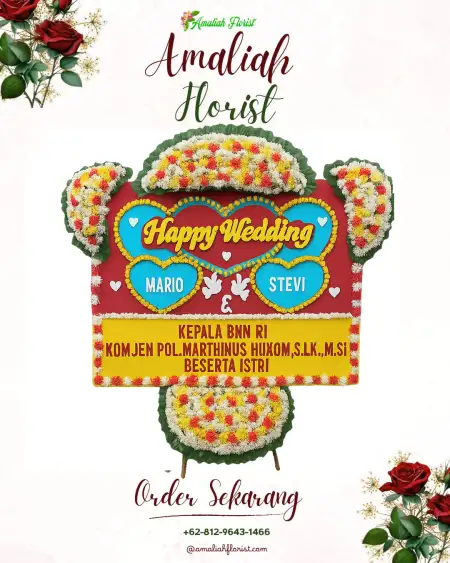 Papan Bunga Pernikahan Poncoharjo